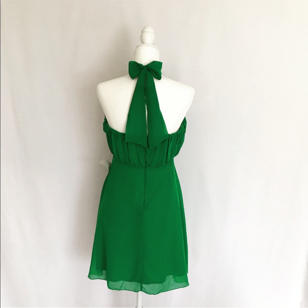 Asos Green Chiffon Halter Dress UK14